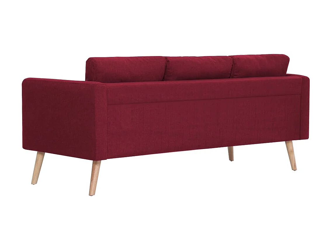 3-Sitzer-Sofa | Wohnzimmersofa Stoff Weinrot -gkd795627
