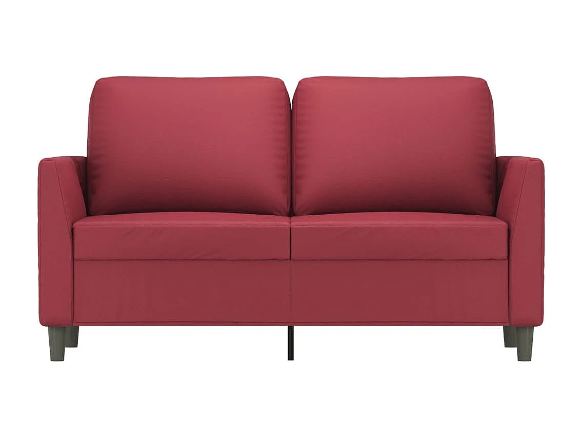 Canapé à 2 places Rouge bordeaux 120 cm Similicuir LODW70673