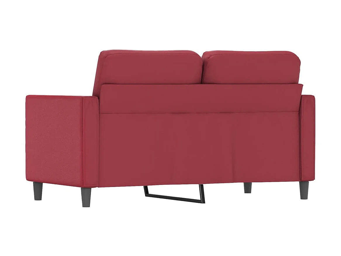 Canapé à 2 places Rouge bordeaux 120 cm Similicuir LODW70673