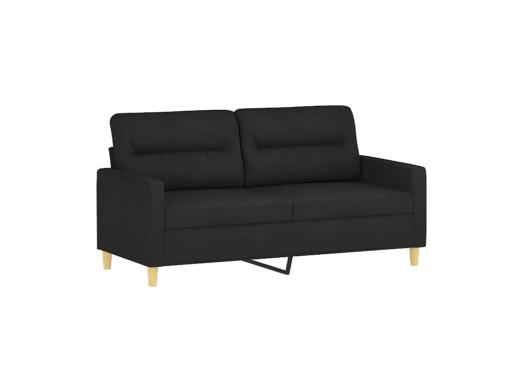 2-Sitzer-Sofa | Wohnzimmersofa Schwarz 140 cm Stoff -gkd206247