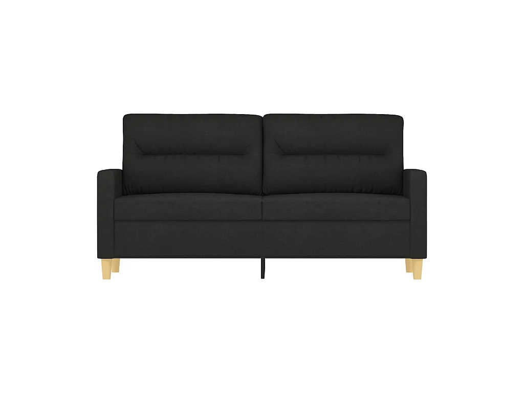 2-Sitzer-Sofa | Wohnzimmersofa Schwarz 140 cm Stoff -gkd206247