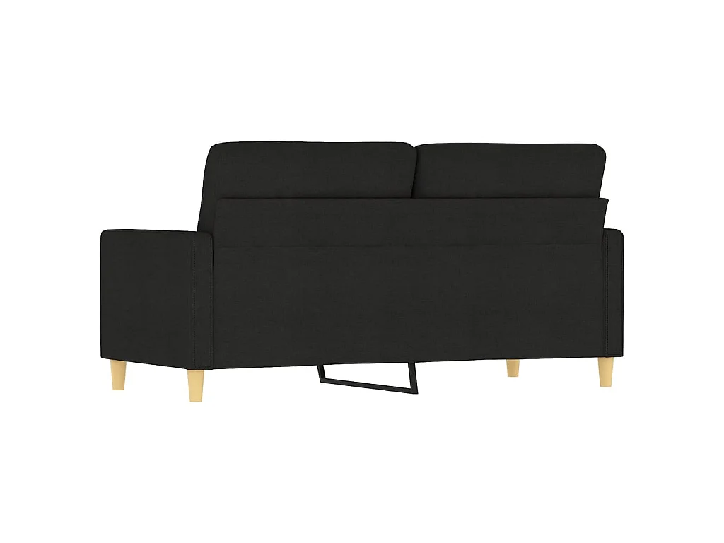 Canapé à 2 places Noir 140 cm Tissu OLA8313