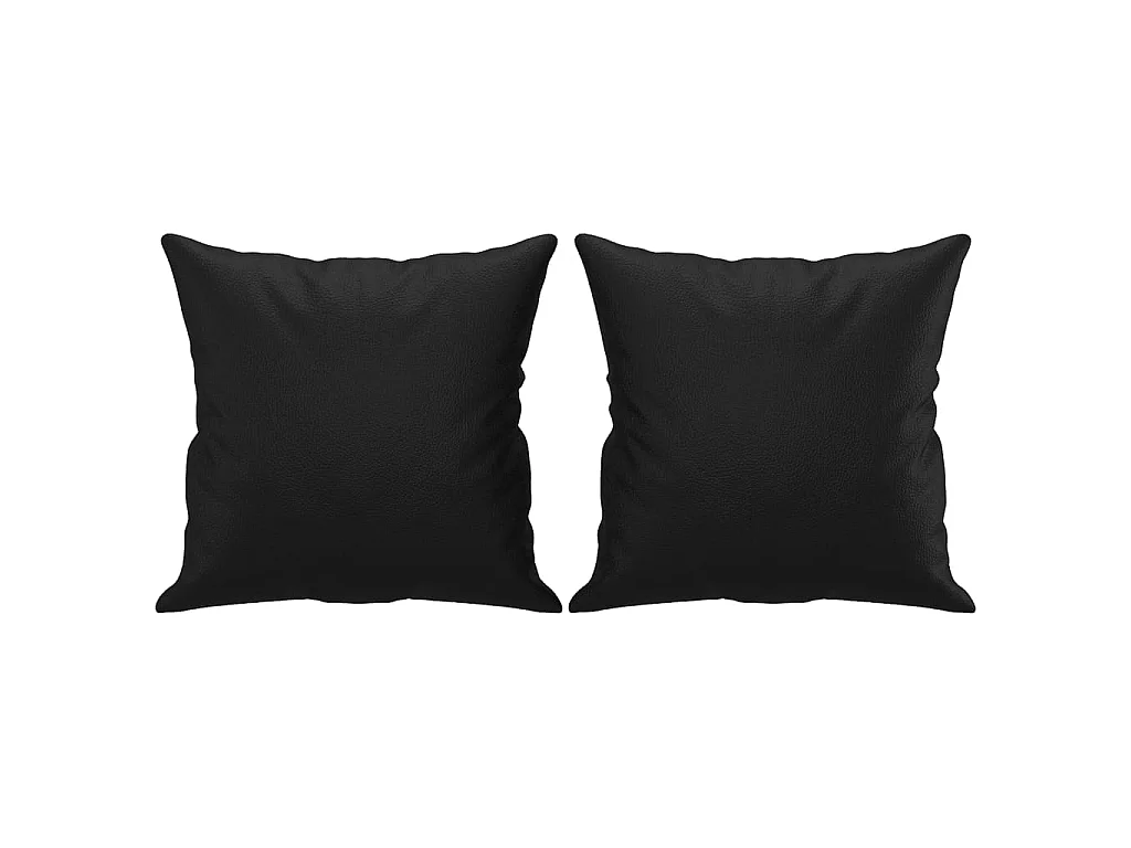 Canapé à 3 places avec oreillers décoratifs noir 180cm similicuir OID5583