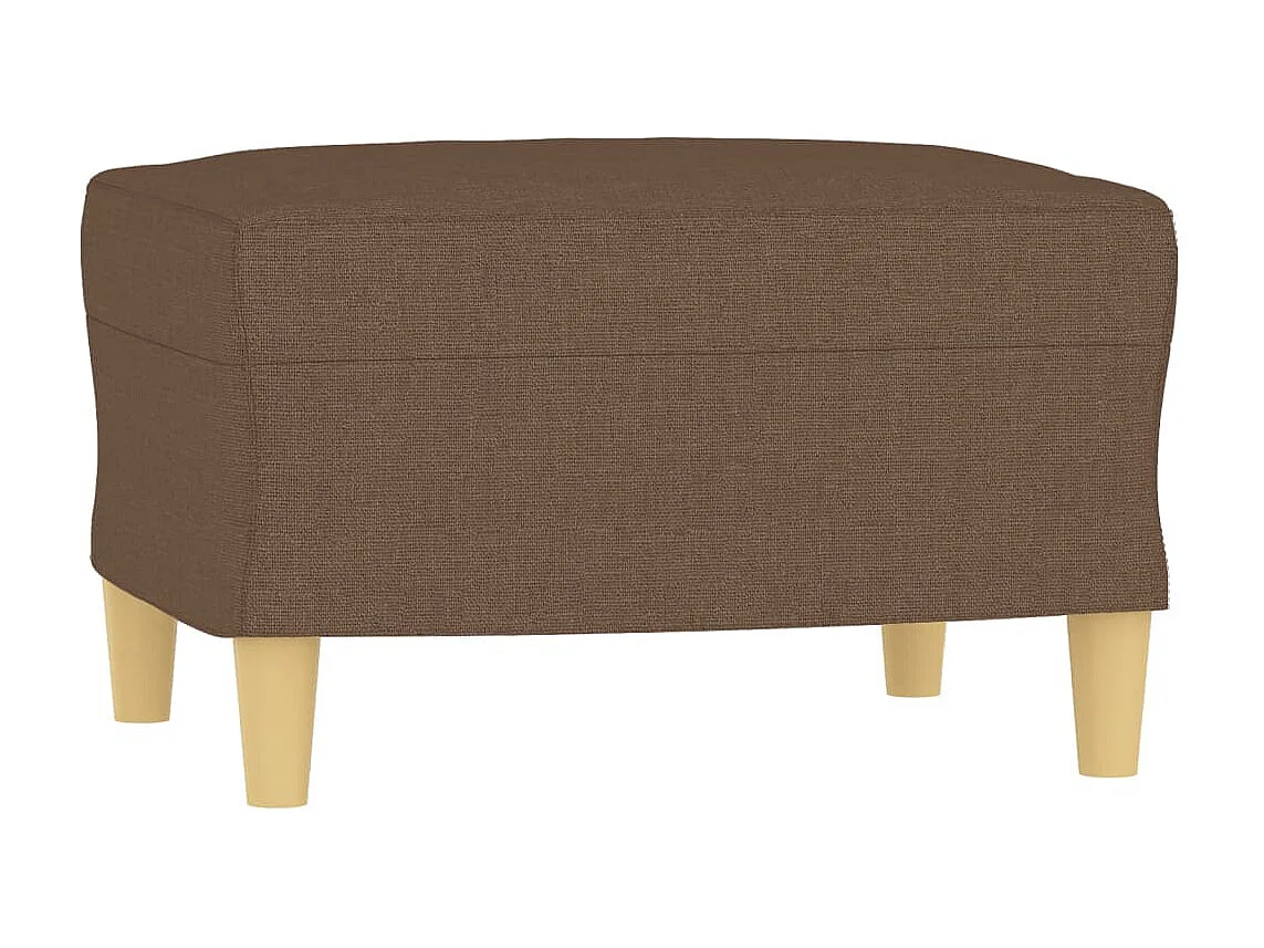 3-Sitzer-Sofa | Wohnzimmersofa mit Hocker Braun 180 cm Stoff -gkd11229