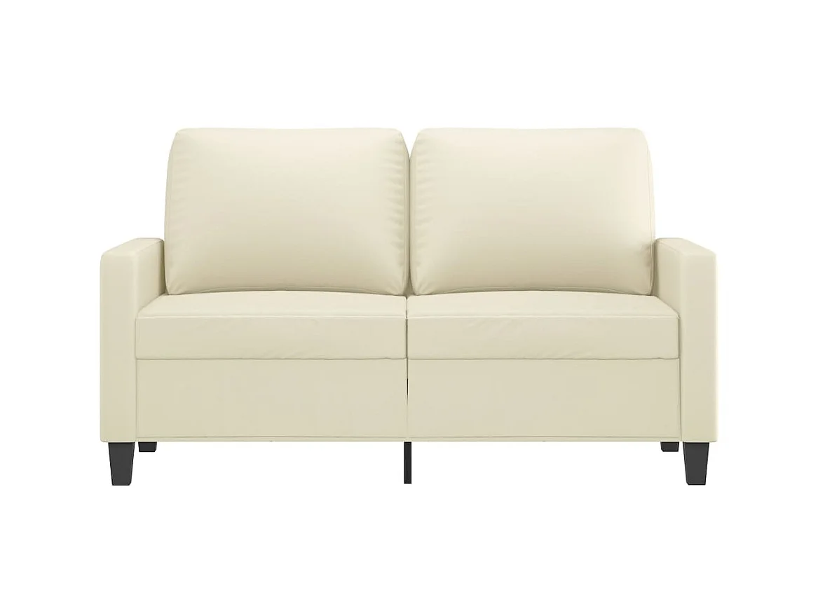 2-Sitzer-Sofa | Wohnzimmersofa Creme 120 cm Kunstleder -gkd324900