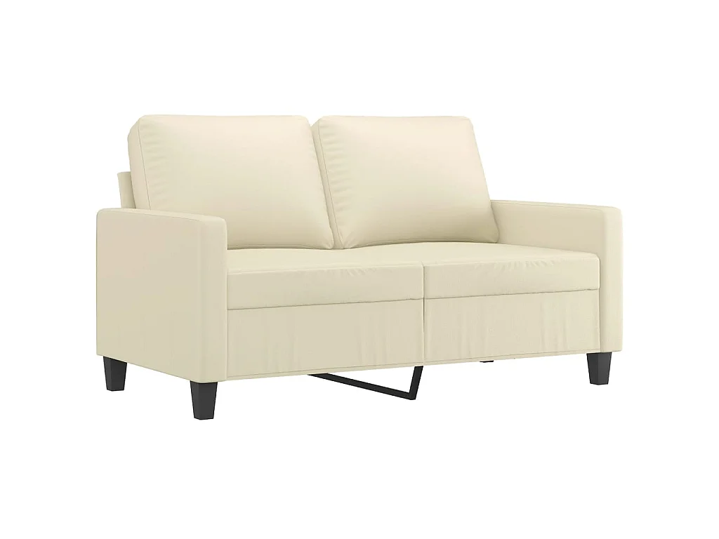 Tweezitsbank 120 cm kunstleer crèmekleurig NL527937