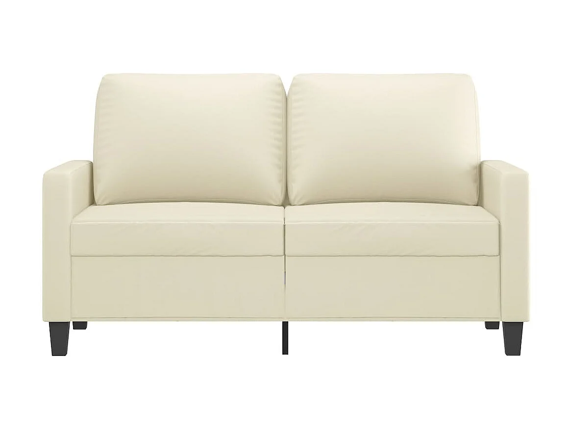 Tweezitsbank 120 cm kunstleer crèmekleurig NL527937