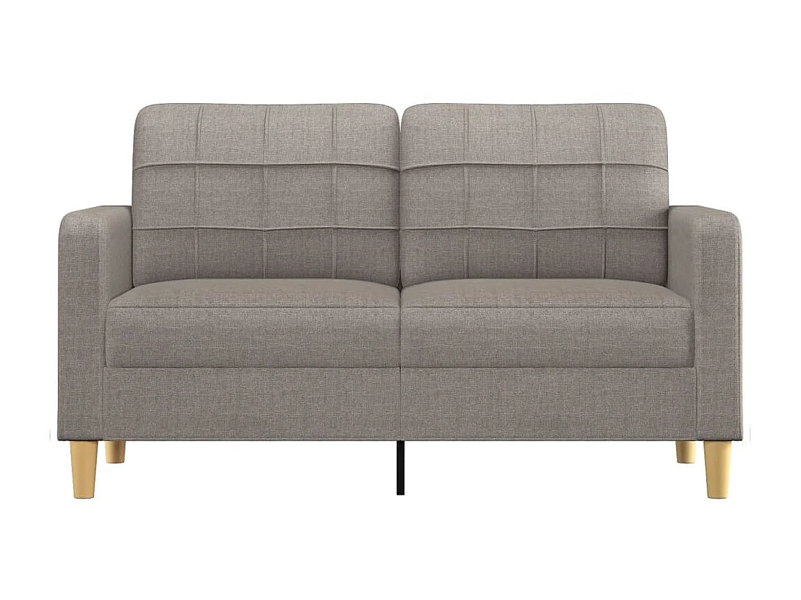 Sofá de 2 plazas de tela gris taupé 140 cm PWFG11791