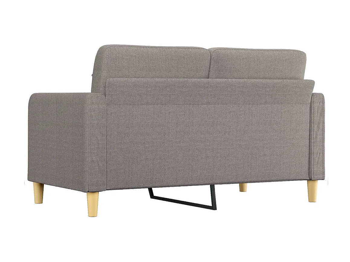 Sofá de 2 plazas de tela gris taupé 140 cm PWFG11791