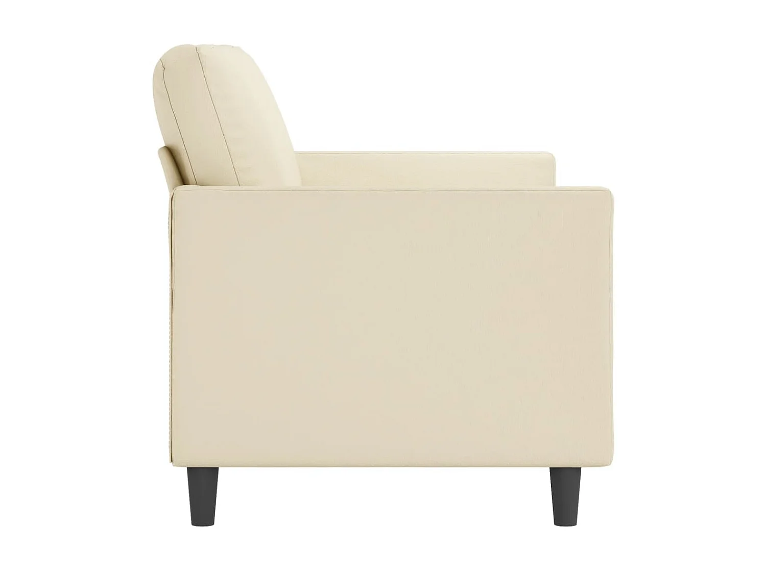 Canapé à 2 places Crème 140 cm Similicuir LODW40256