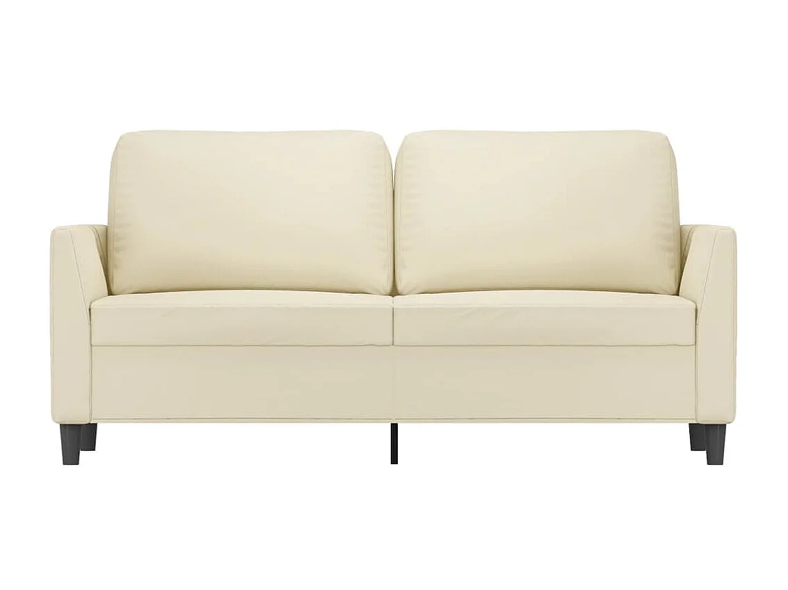 Tweezitsbank 140 cm kunstleer crèmekleurig NL408137