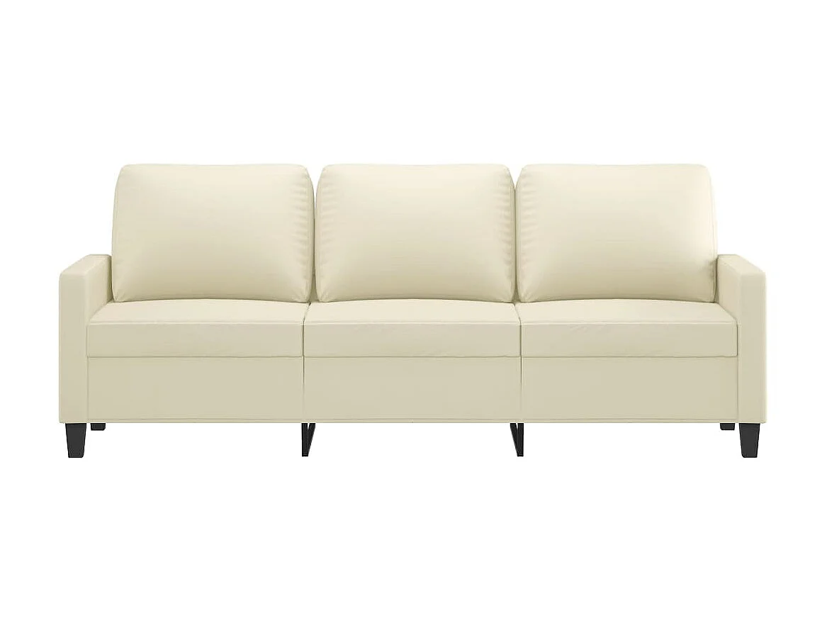 Canapé à 3 places Crème 180 cm Similicuir OLA9772