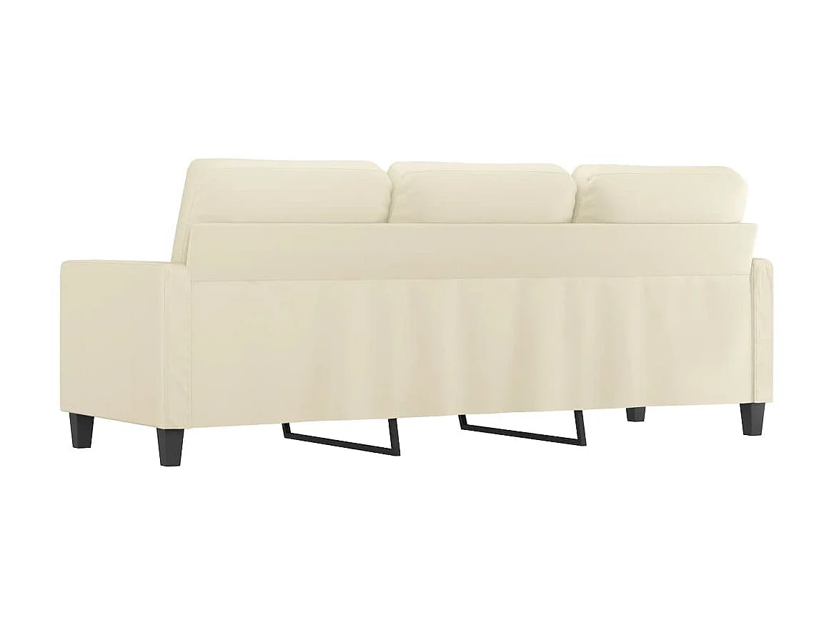 Driezitsbank 180 cm kunstleer crèmekleurig NL944203