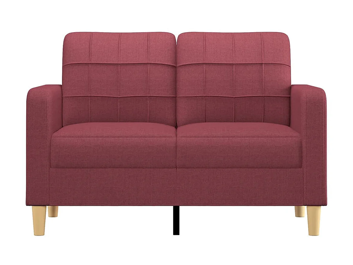 Canapé à 2 places Rouge bordeaux 120 cm Tissu OID7861