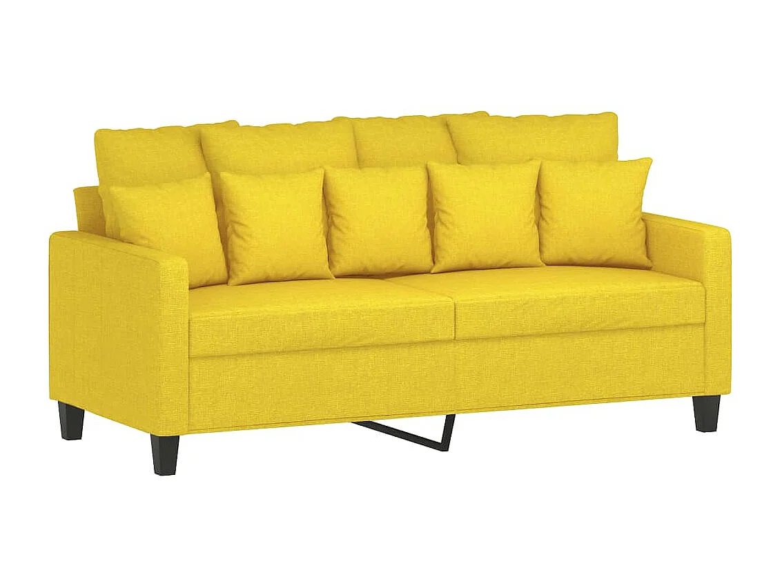 2-Sitzer-Sofa | Wohnzimmersofa Hellgelb 140 cm Stoff -gkd606226