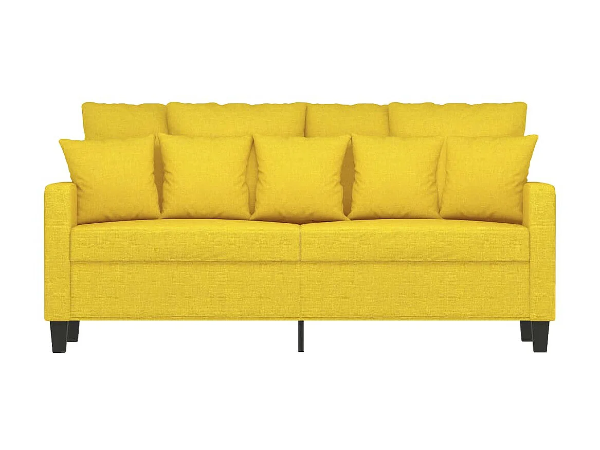 2-Sitzer-Sofa | Wohnzimmersofa Hellgelb 140 cm Stoff -gkd606226