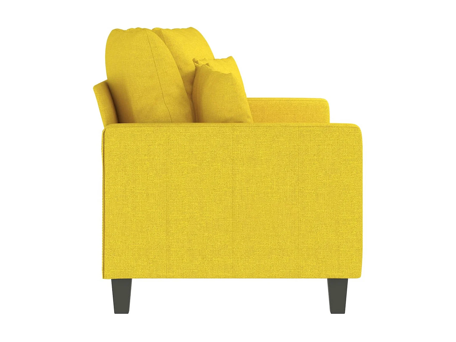 Sofá de 2 lugares 140 cm tecido amarelo-claro PT110115