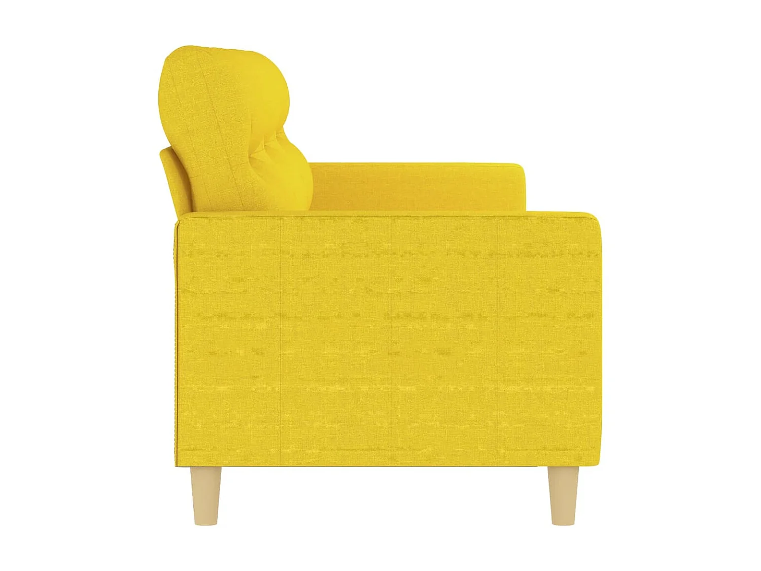 Canapé à 3 places Jaune clair 180 cm Tissu OLA4554