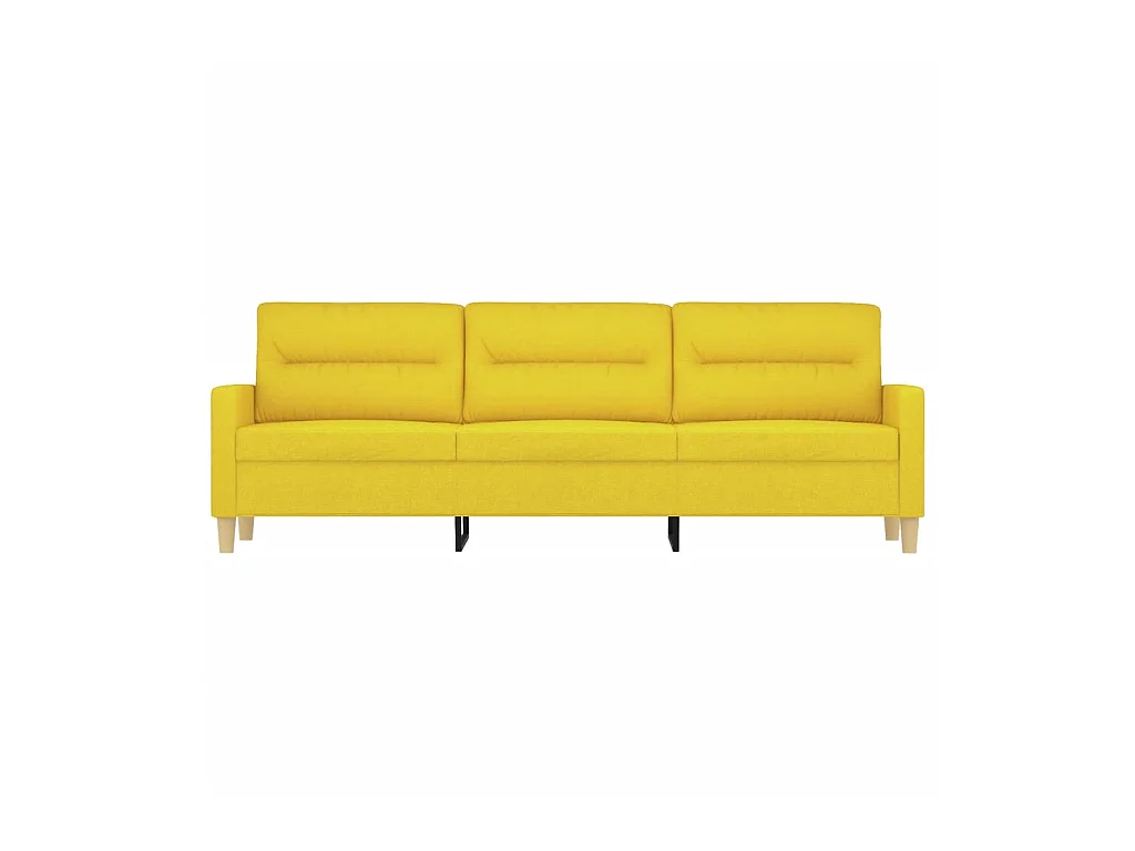 Driezitsbank 180 cm stof lichtgeel NL388976