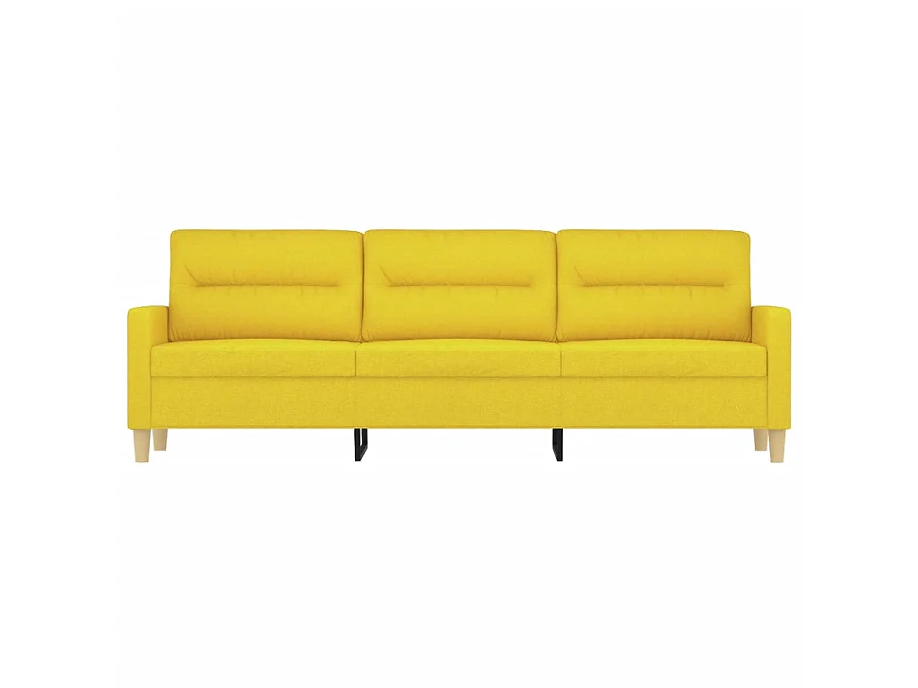 Canapé à 3 places Jaune clair 180 cm Tissu OLA4554