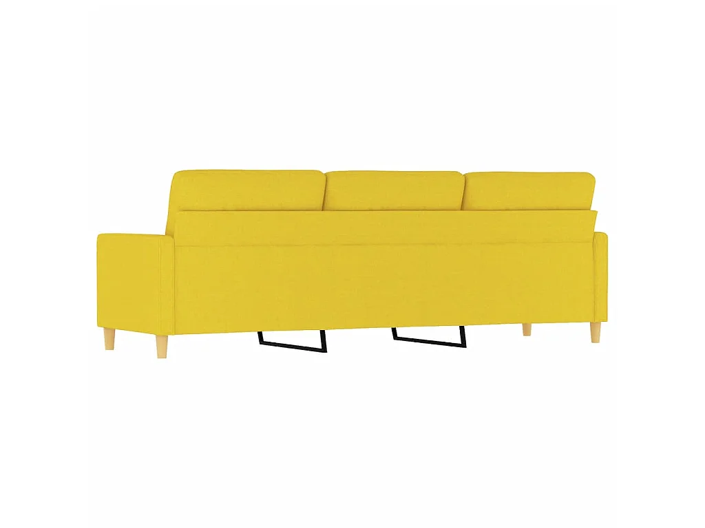 Canapé à 3 places Jaune clair 180 cm Tissu OLA4554