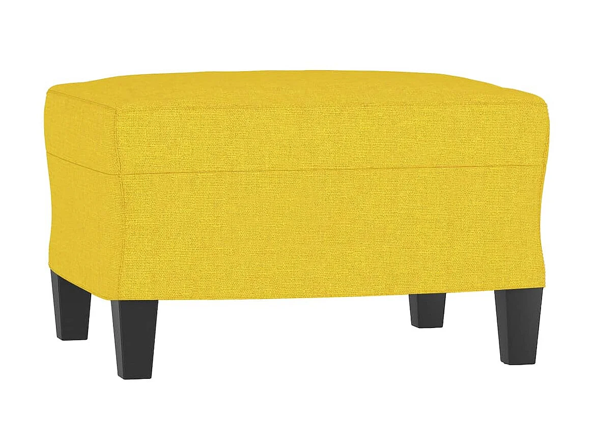 3-Sitzer-Sofa | Wohnzimmersofa mit Hocker Hellgelb 180 cm Stoff -gkd120175