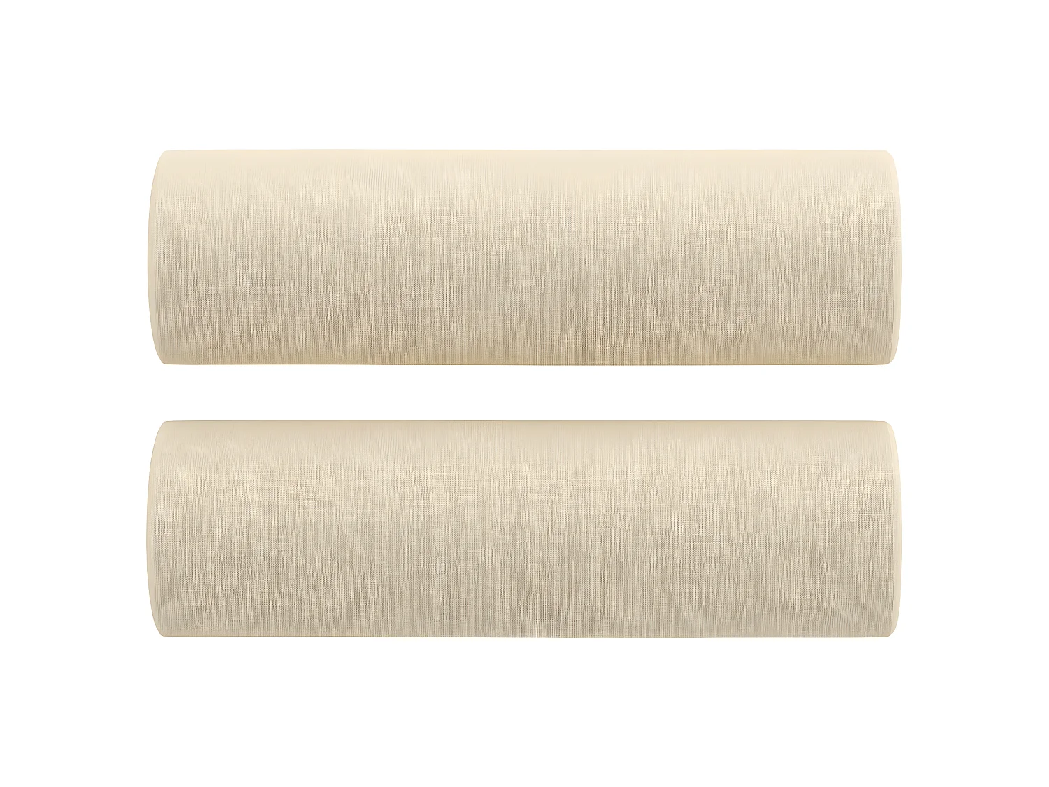 Canapé à 2 places avec oreillers décoratifs crème 120 cm tissu OID9855