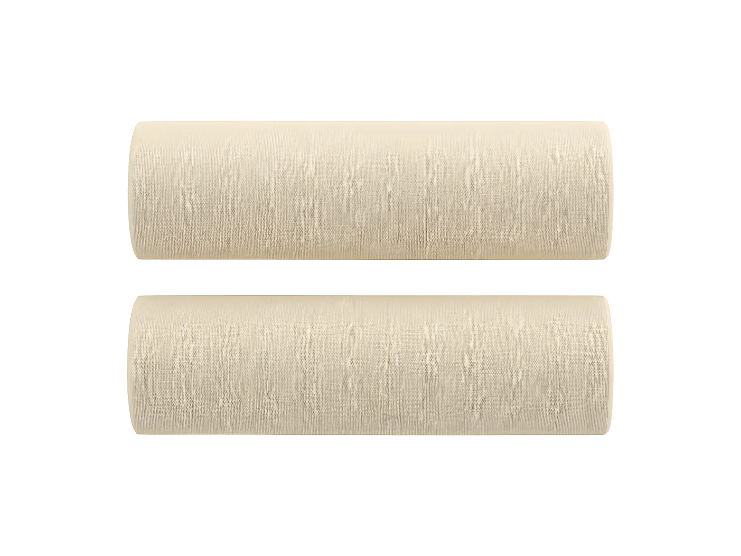 Canapé à 2 places avec oreillers décoratifs crème 120 cm tissu OID9855