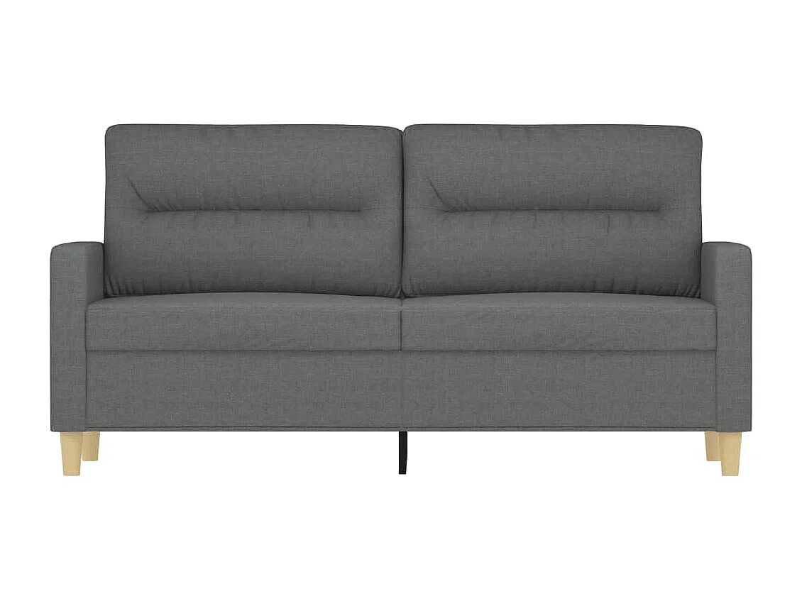 Canapé à 2 places Gris foncé 140 cm Tissu OLA3993