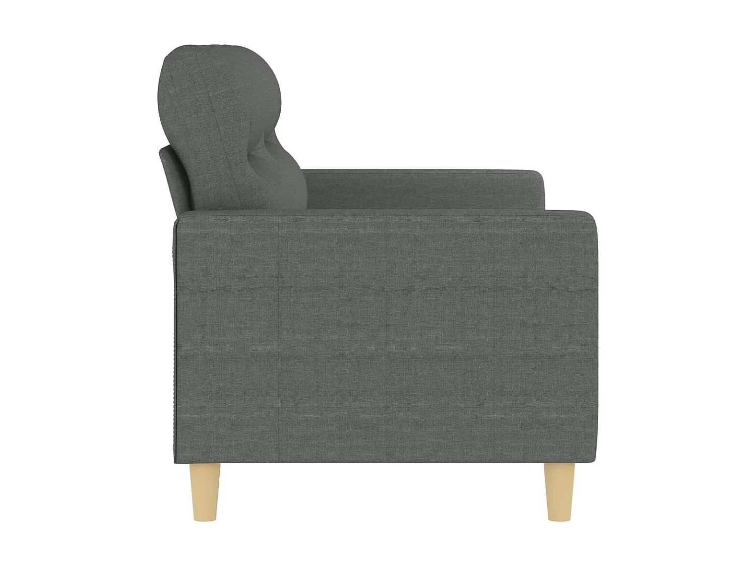 Canapé à 2 places Gris foncé 140 cm Tissu OLA3993