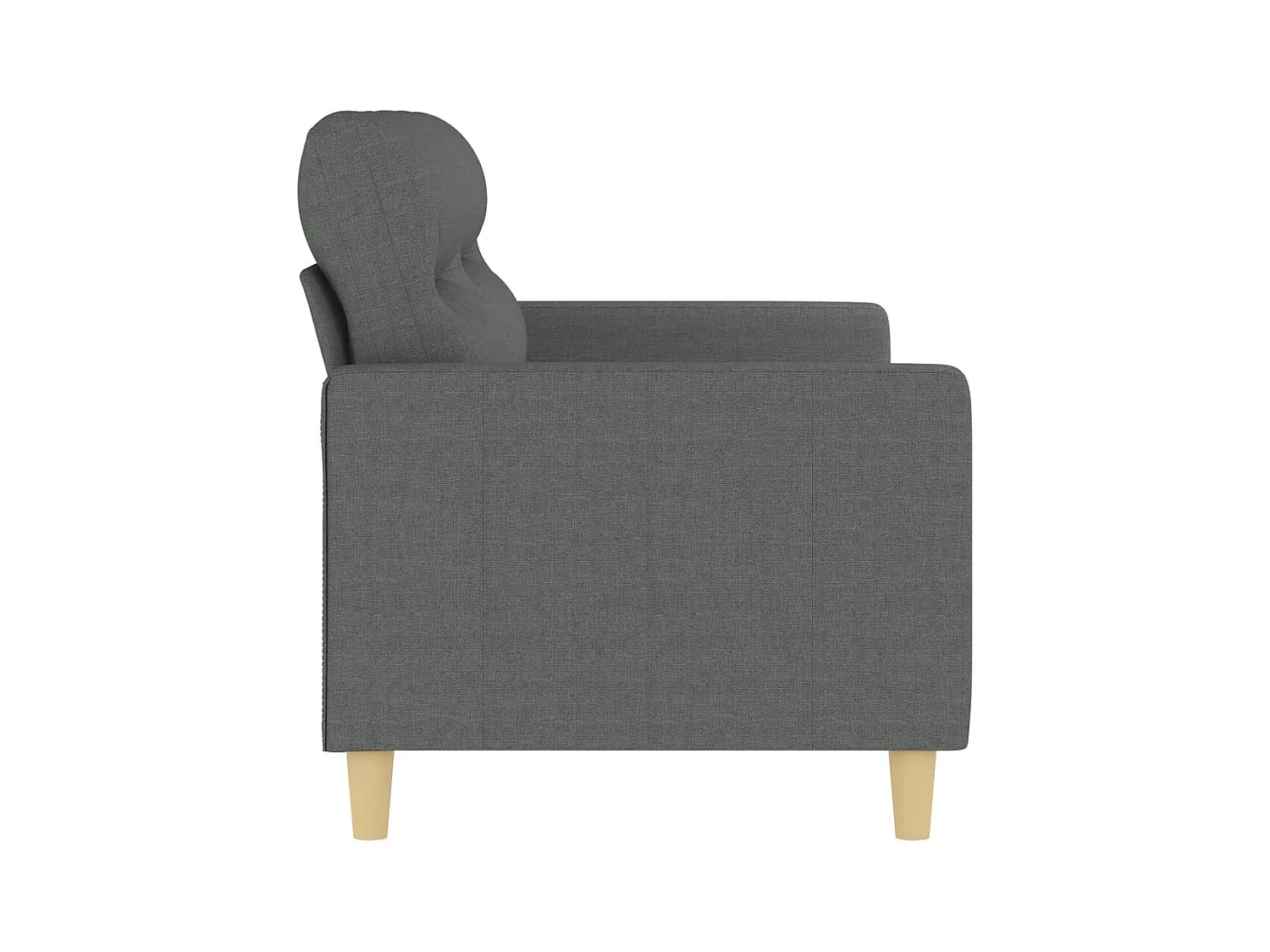 2-Sitzer-Sofa | Wohnzimmersofa Dunkelgrau 140 cm Stoff -gkd737879