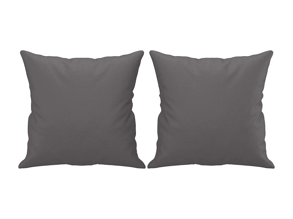 Tweezitsbank met sierkussens 120 cm kunstleer grijs NL398321