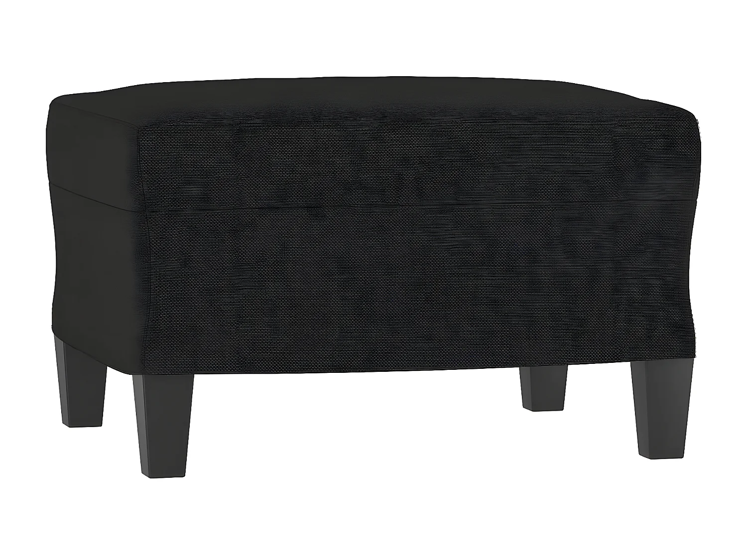 3-Sitzer-Sofa | Wohnzimmersofa mit Hocker Schwarz 180 cm Stoff -gkd554202
