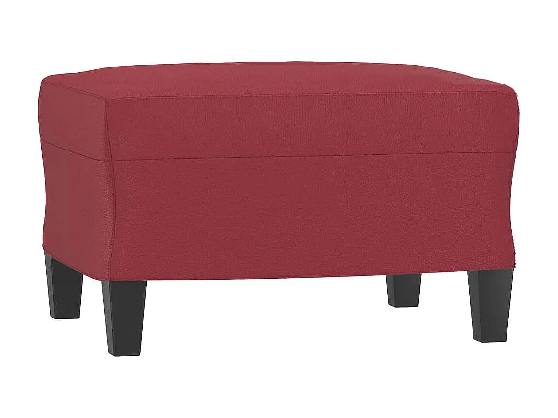 Canapé à 3 places avec repose-pieds Rouge bordeaux 180 cm Similicuir OID2937