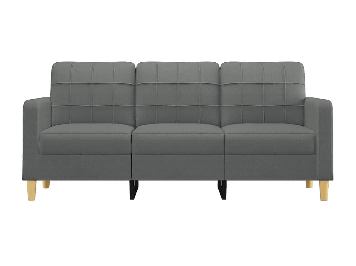 Canapé à 3 places Gris foncé 180 cm Tissu OID7656