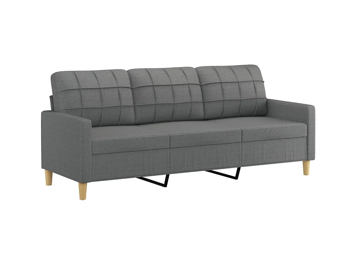 3-Sitzer-Sofa | Wohnzimmersofa Dunkelgrau 180 cm Stoff -gkd906042
