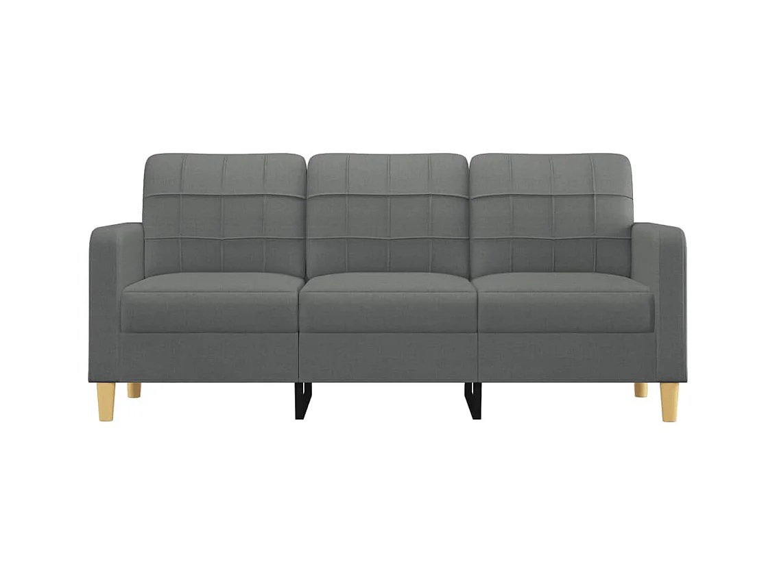 3-Sitzer-Sofa | Wohnzimmersofa Dunkelgrau 180 cm Stoff -gkd906042