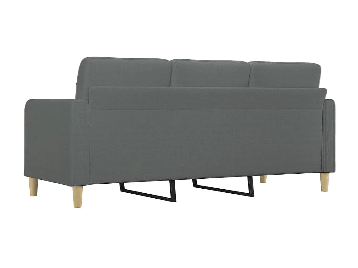Canapé à 3 places Gris foncé 180 cm Tissu OID7656