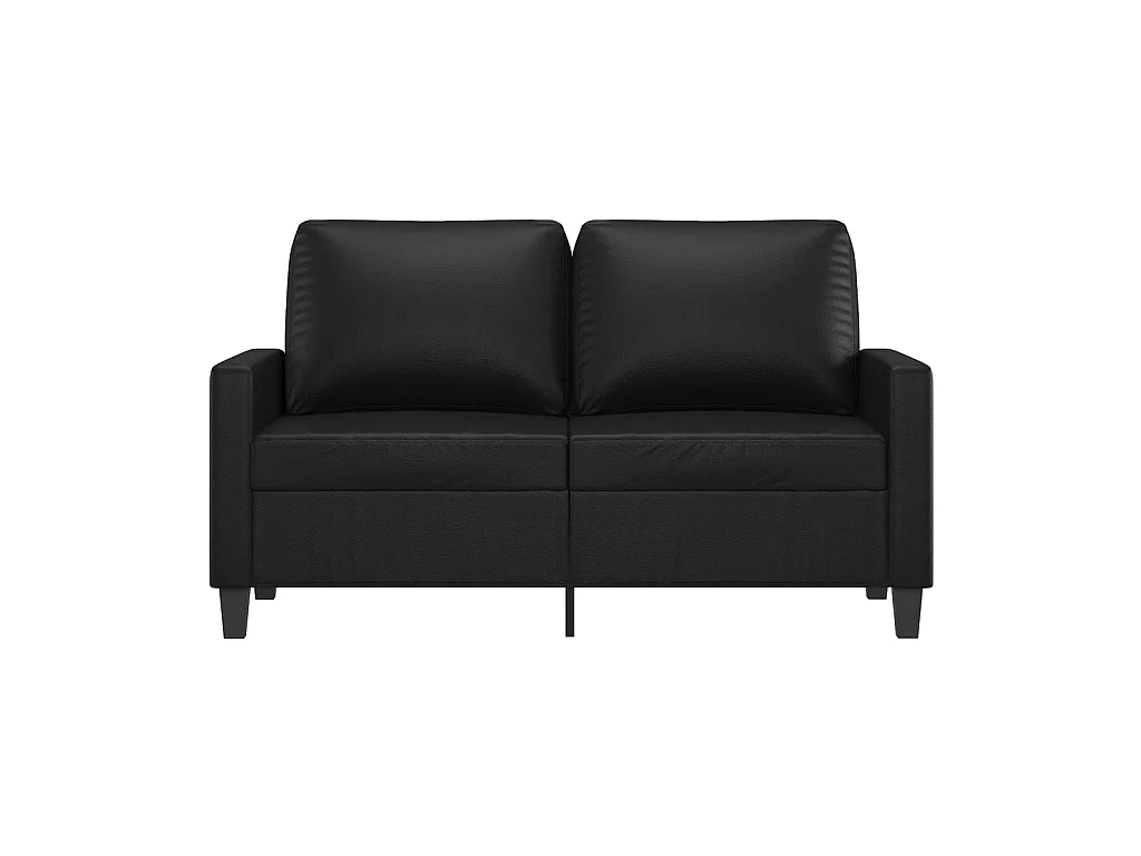 2-Sitzer-Sofa | Wohnzimmersofa Schwarz 120 cm Kunstleder -gkd700384