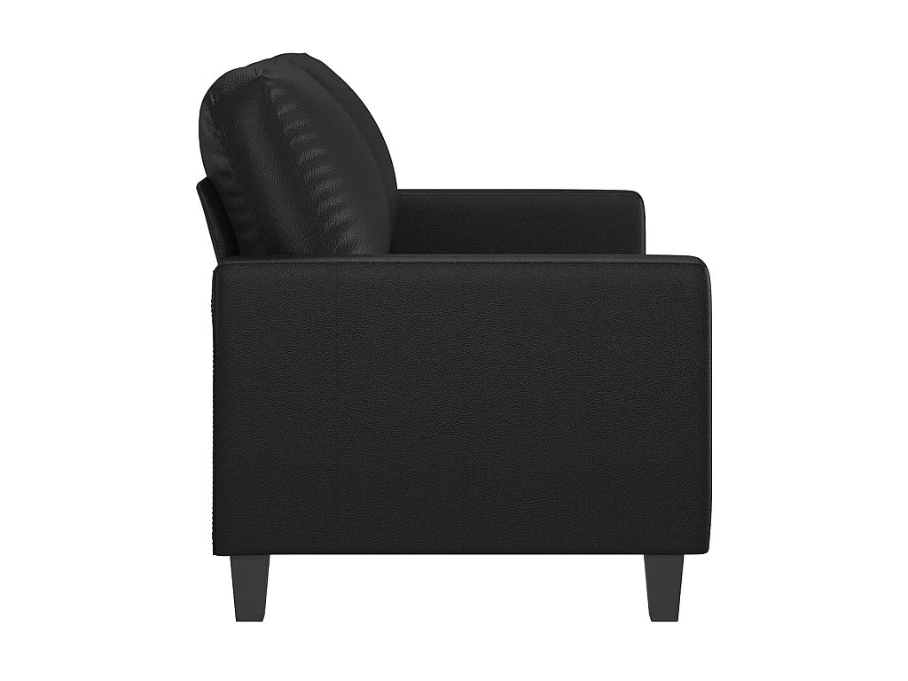 2-Sitzer-Sofa | Wohnzimmersofa Schwarz 120 cm Kunstleder -gkd700384