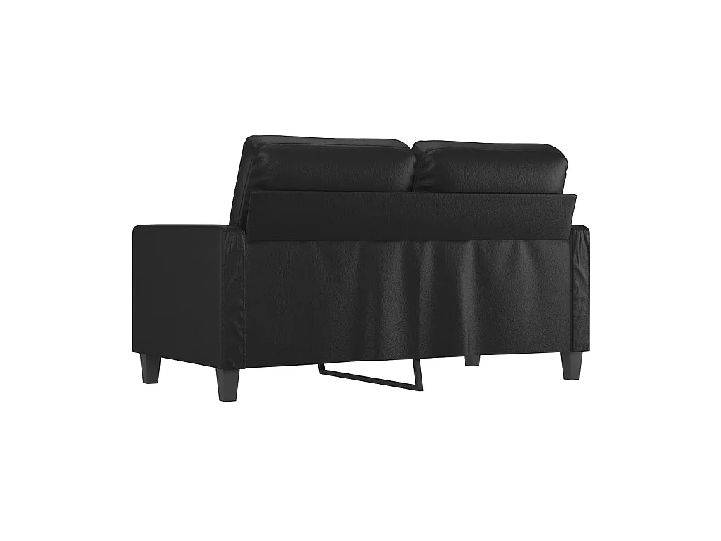 2-Sitzer-Sofa | Wohnzimmersofa Schwarz 120 cm Kunstleder -gkd700384