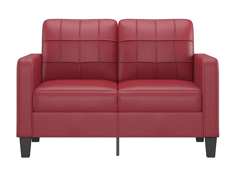 2-Sitzer-Sofa | Wohnzimmersofa Weinrot 120 cm Kunstleder -gkd403667