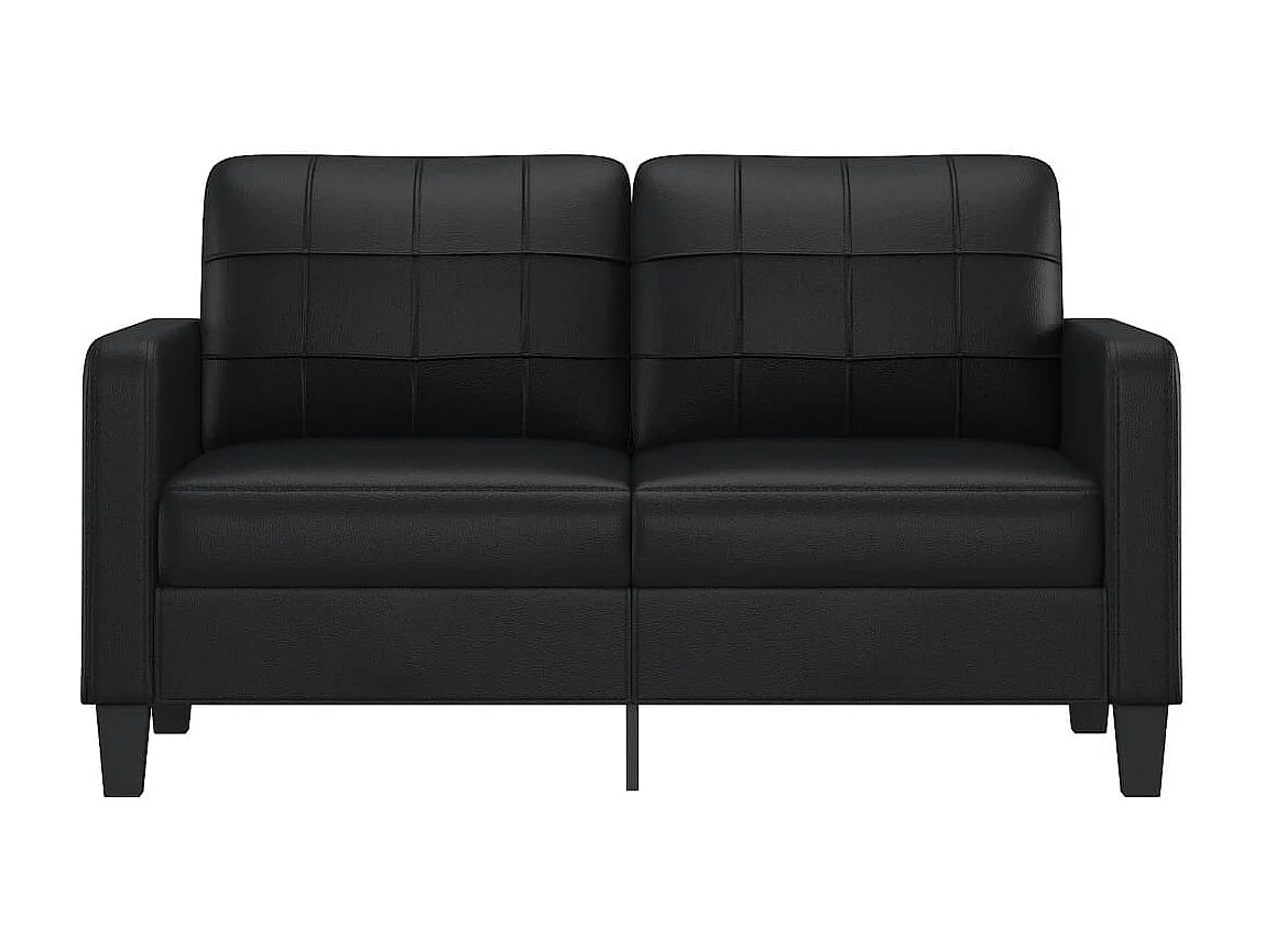 Tweezitsbank 140 cm kunstleer zwart NL782205