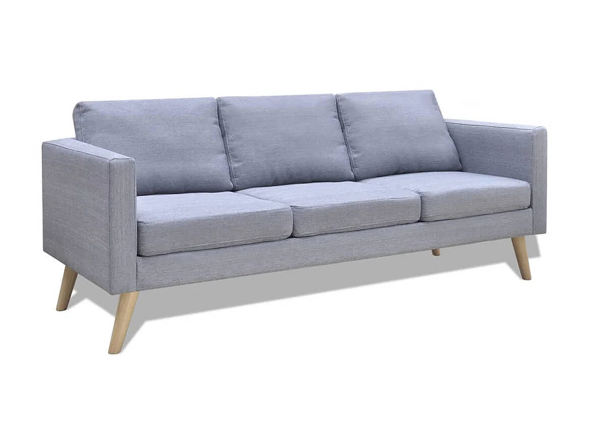 Canapé à 3 places Tissu Gris clair OID1436