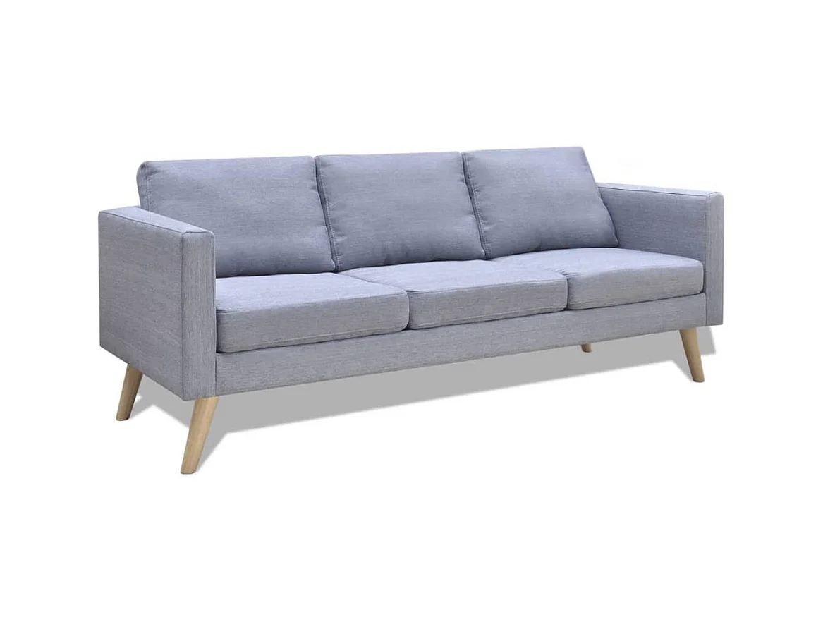 Canapé à 3 places Tissu Gris clair OID1436