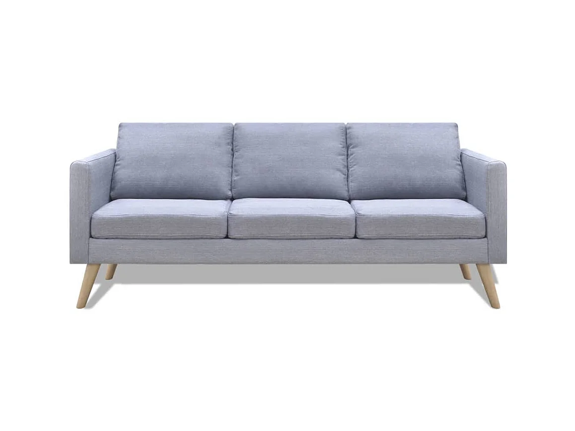 Driezitsbank stof lichtgrijs NL558986