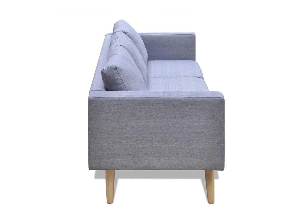 Driezitsbank stof lichtgrijs NL558986