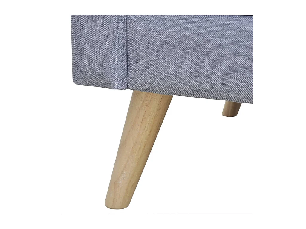 Driezitsbank stof lichtgrijs NL558986