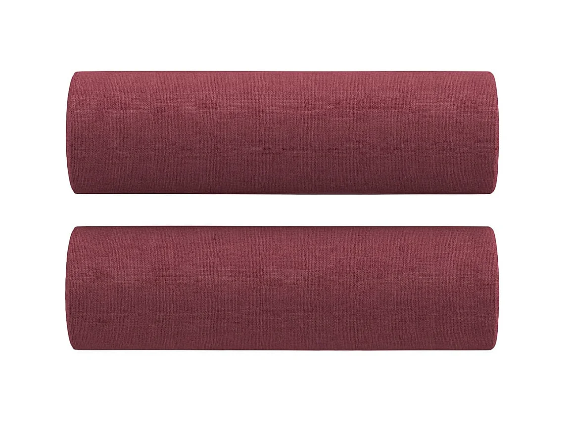 Canapé à 3 places avec oreillers décoratifs bordeaux 180 cm tissu OLA1218