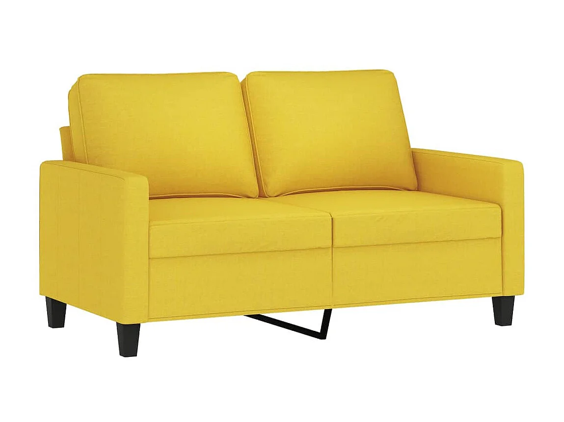 Canapé à 2 places Jaune clair 120 cm Tissu OLA2724